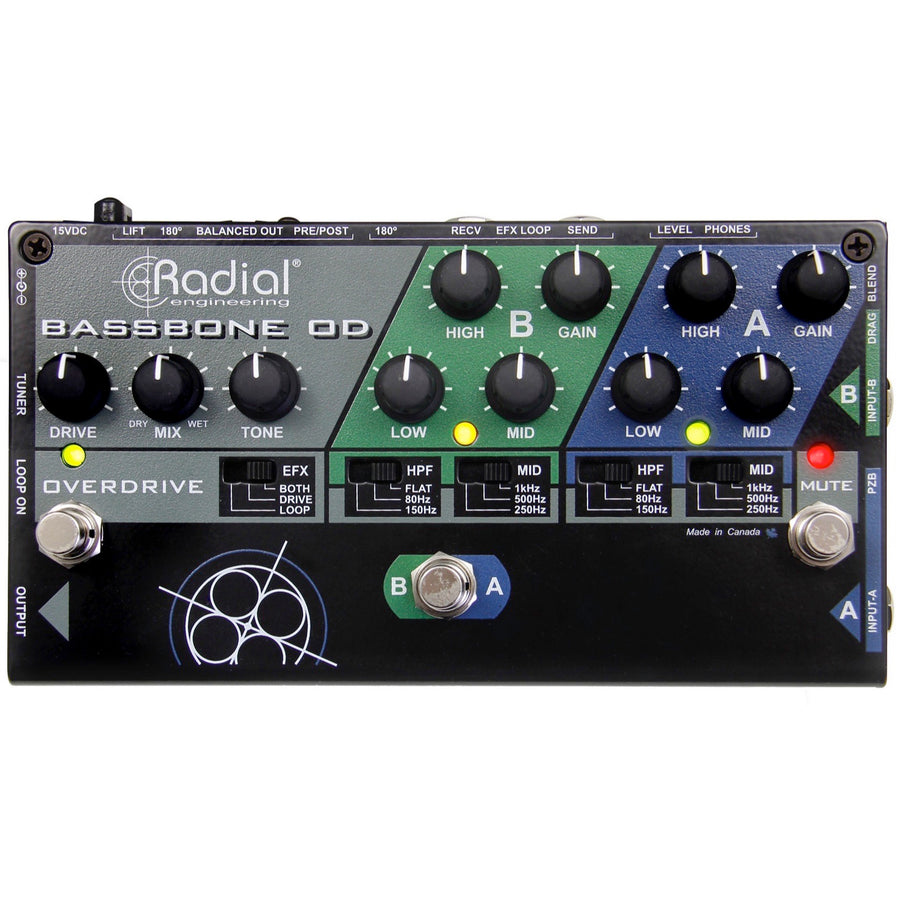 Radial BassBone OD Bass Preamp and DI Pedal