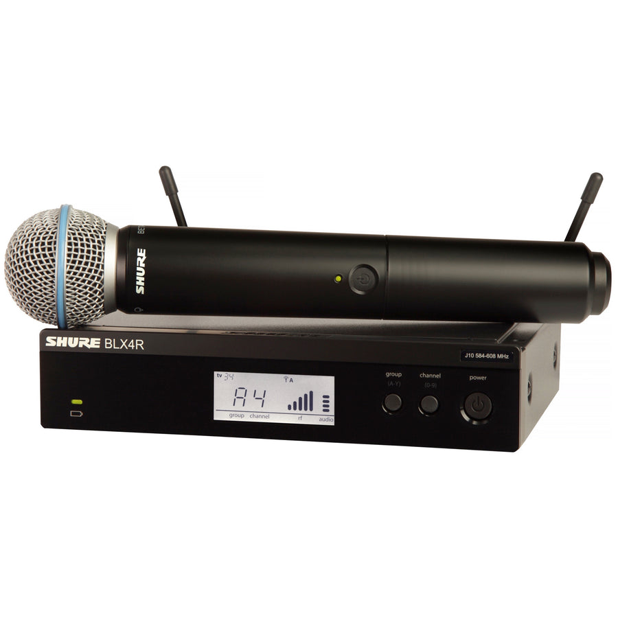 Shure BLX24R/B58 Wireless Handheld Beta58 Microphone System, Band H10 (542-572 MHz)