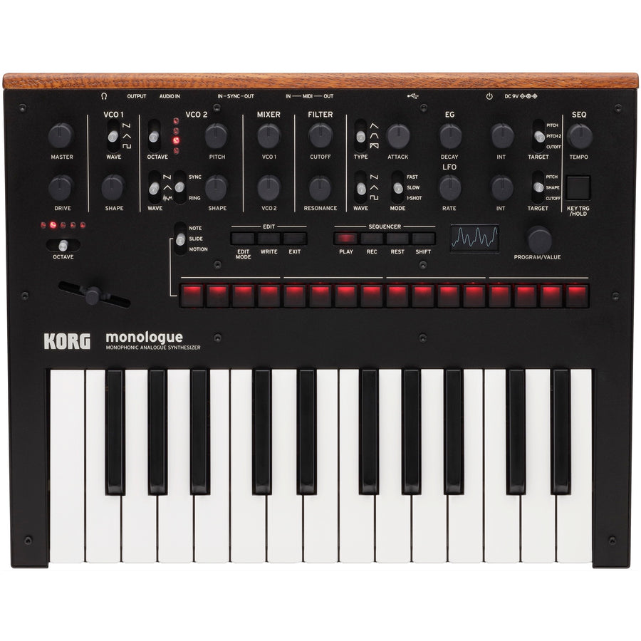 Korg Monologue Analog Keyboard Synthesizer, 25-Key, Black