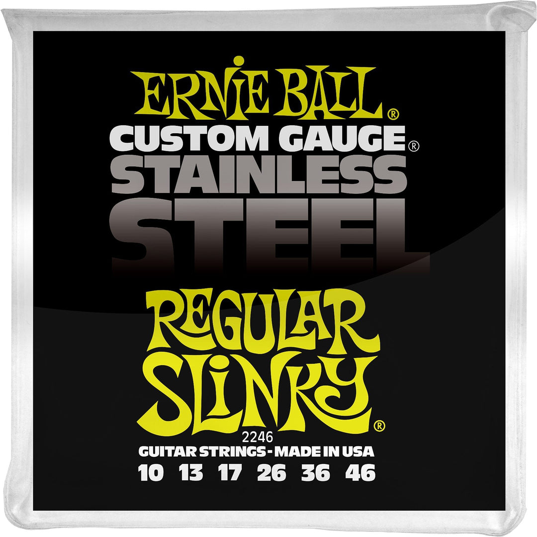 Ernie Ball Regular Slinky Stainless Steel Electric Guitar Strings, 2246, 17076