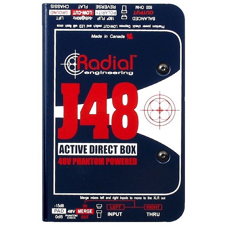 Radial J48 MK2 Active 48-Volt Phantom Power Direct Box