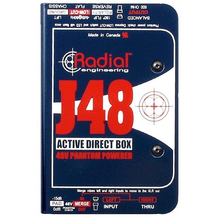 Radial J48 MK2 Active 48-Volt Phantom Power Direct Box