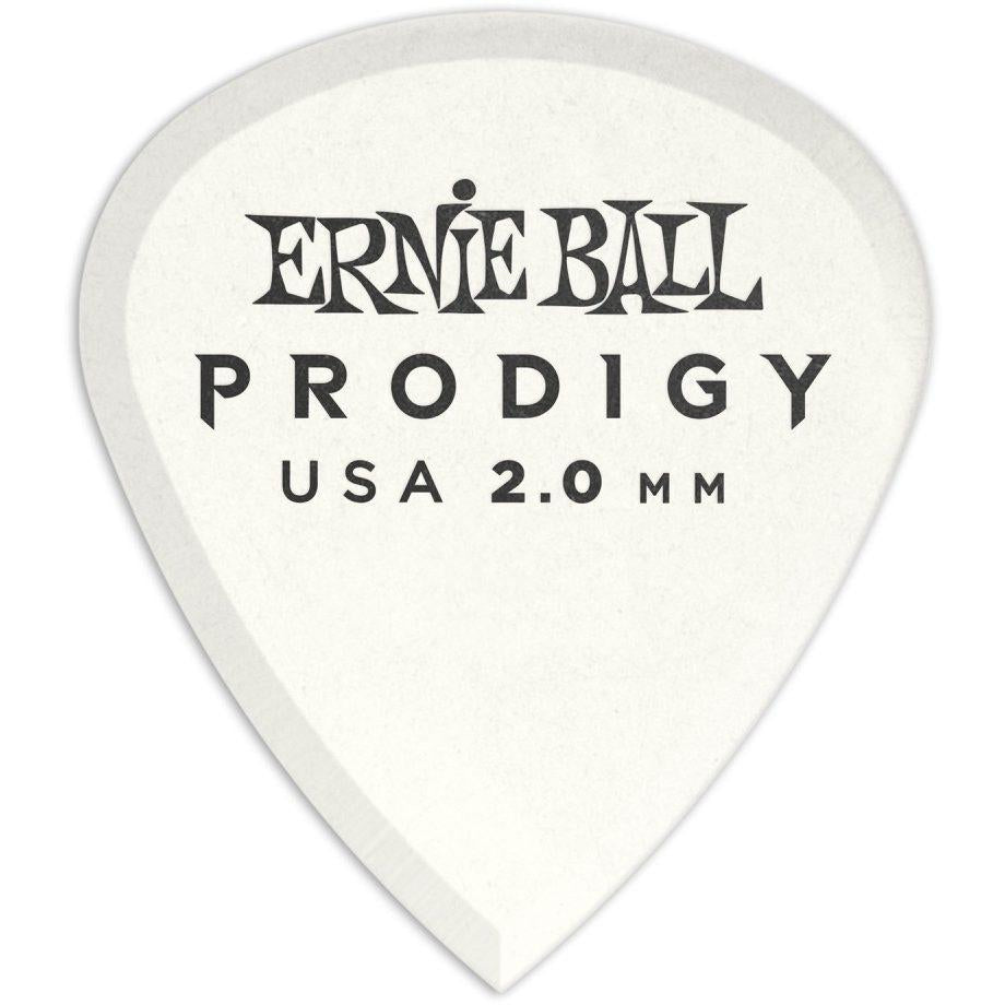 Ernie Ball Prodigy Mini Guitar Picks (6-Pack), White, 2.0mm