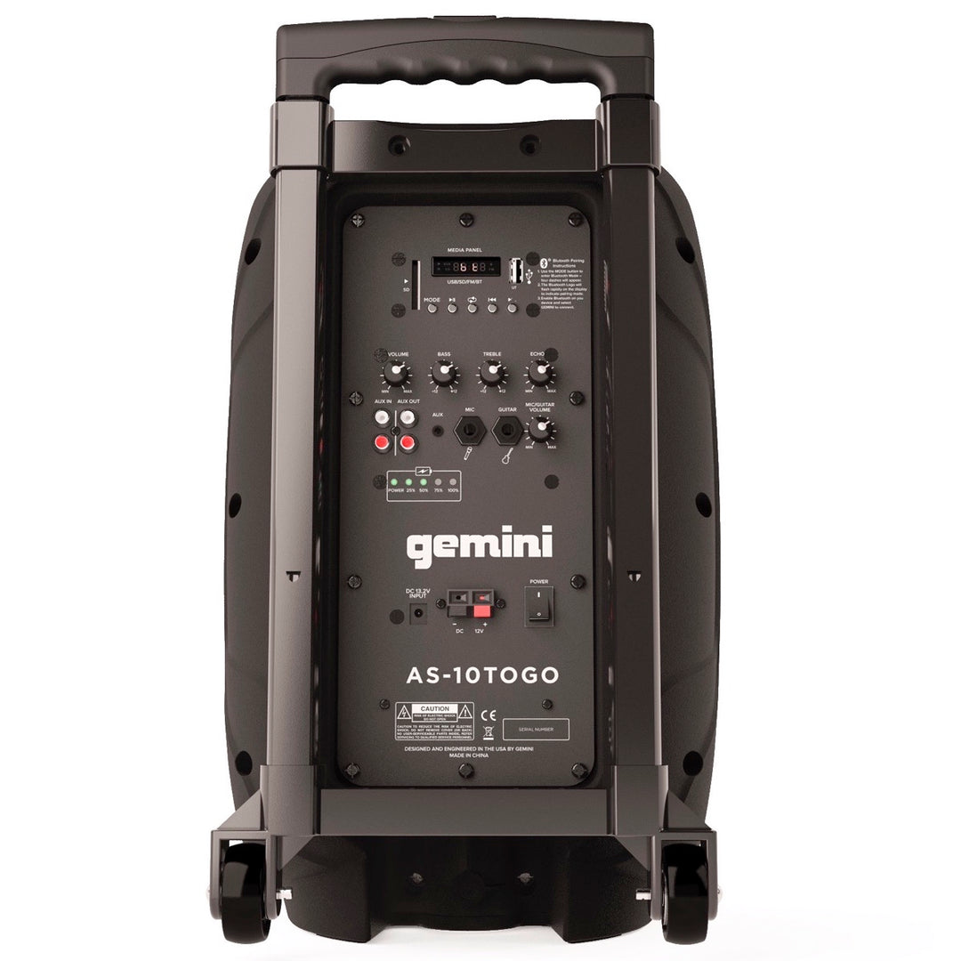 Gemini AS-10TOGO Powered Bluetooth Speaker