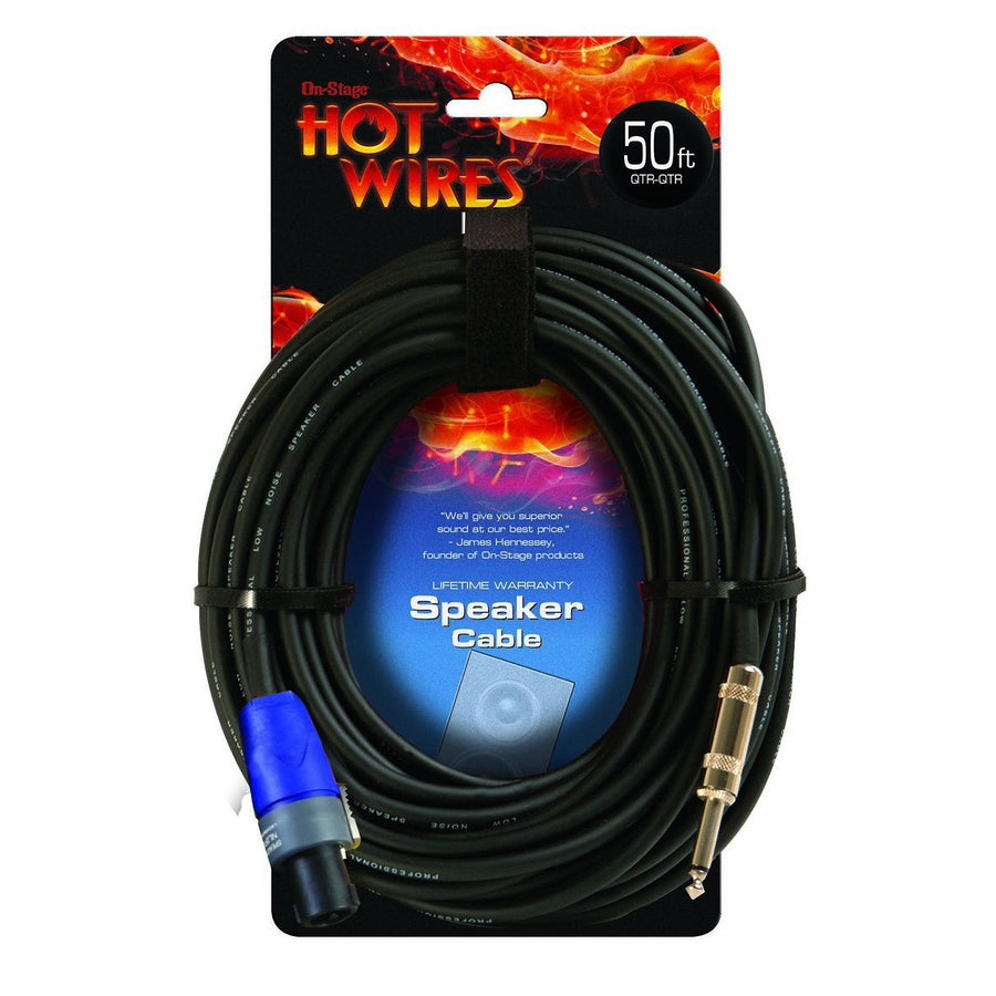 Hot Wires Speakon to 1/4 Inch Speaker Cable, 50 Foot