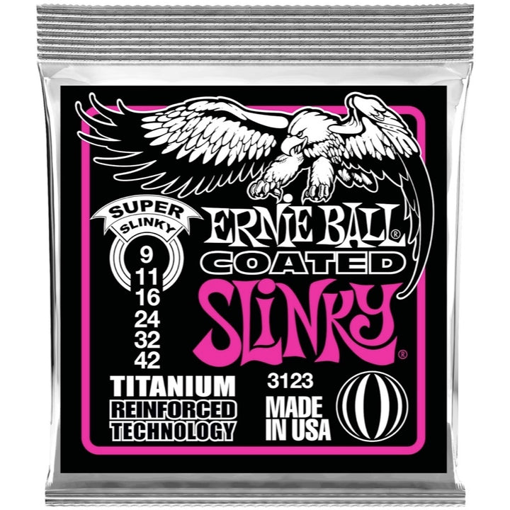 Ernie Ball 3123 Slinky Coated Titanium RPS Electric Guitar Strings