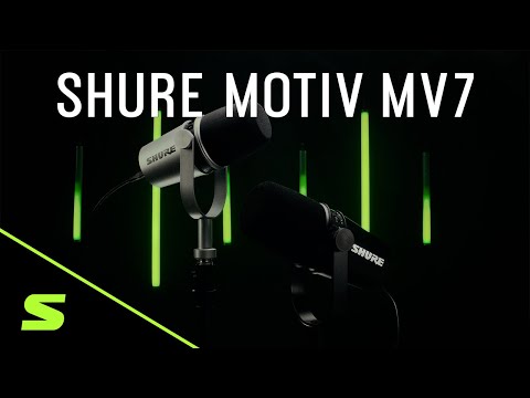 Shure MV7 USB XLR Podcast Microphone - Silver