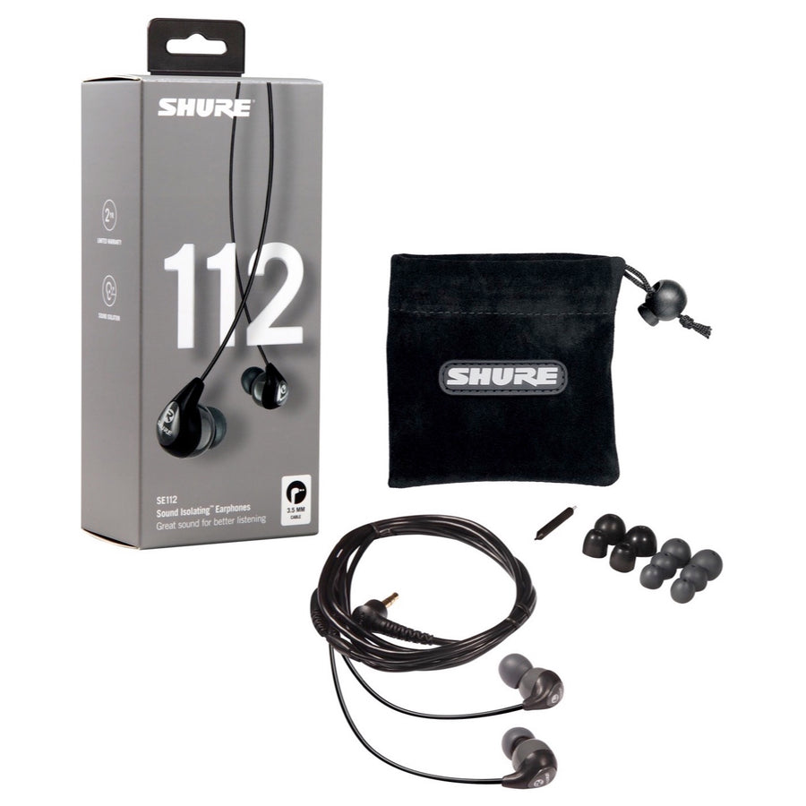 Shure SE112 Sound Isolating Earphones, Gray