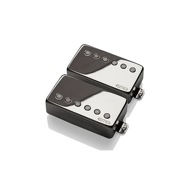 EMG 5766 Electric Guitar Pickup Set, Black Chrome