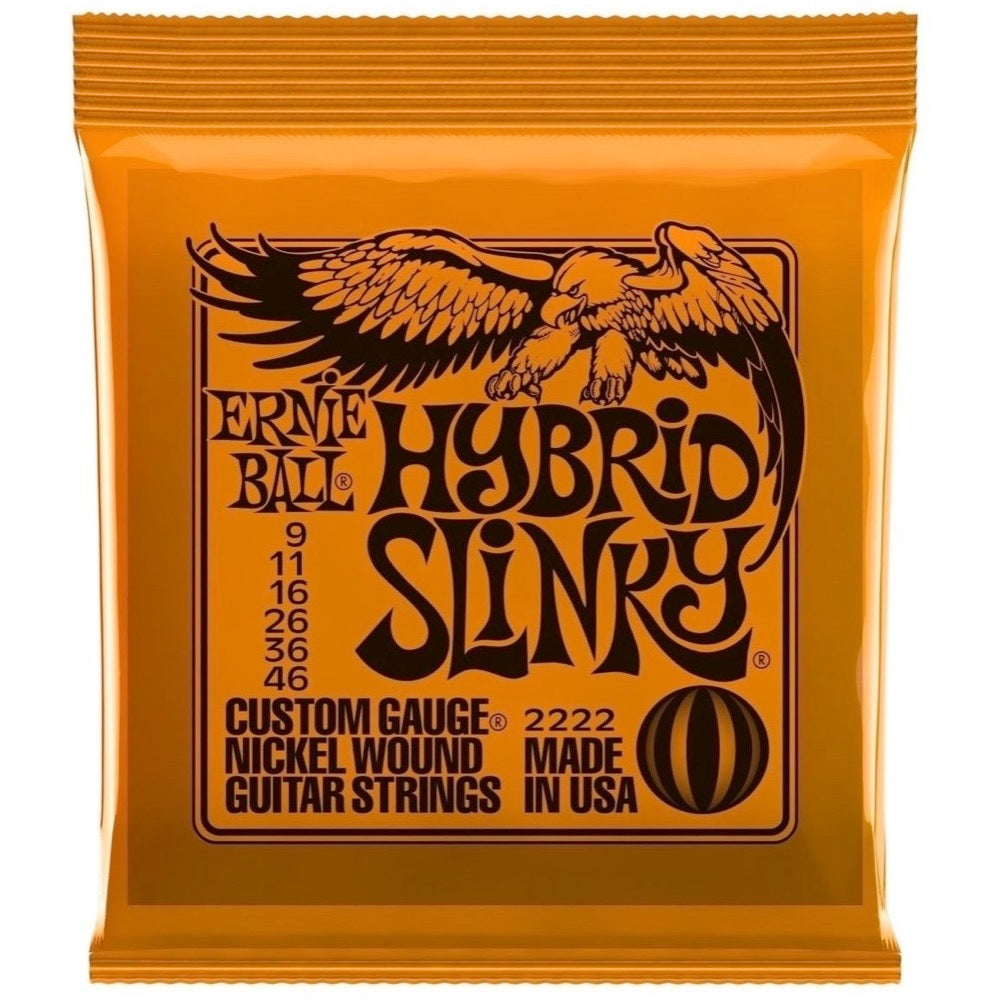 Ernie Ball Hybrid Slinky Nickel Wound Electric Guitar Strings, 3222, 3-Pack, 17046