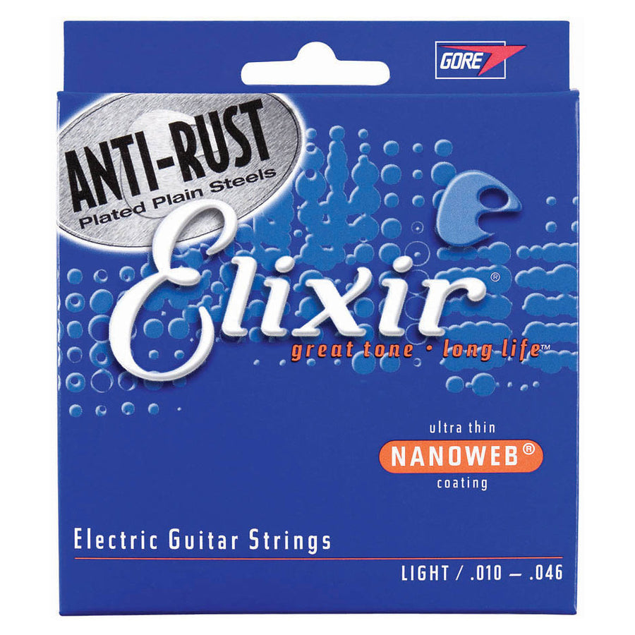 Elixir Nanoweb Electric Guitar Strings, 12052, Light