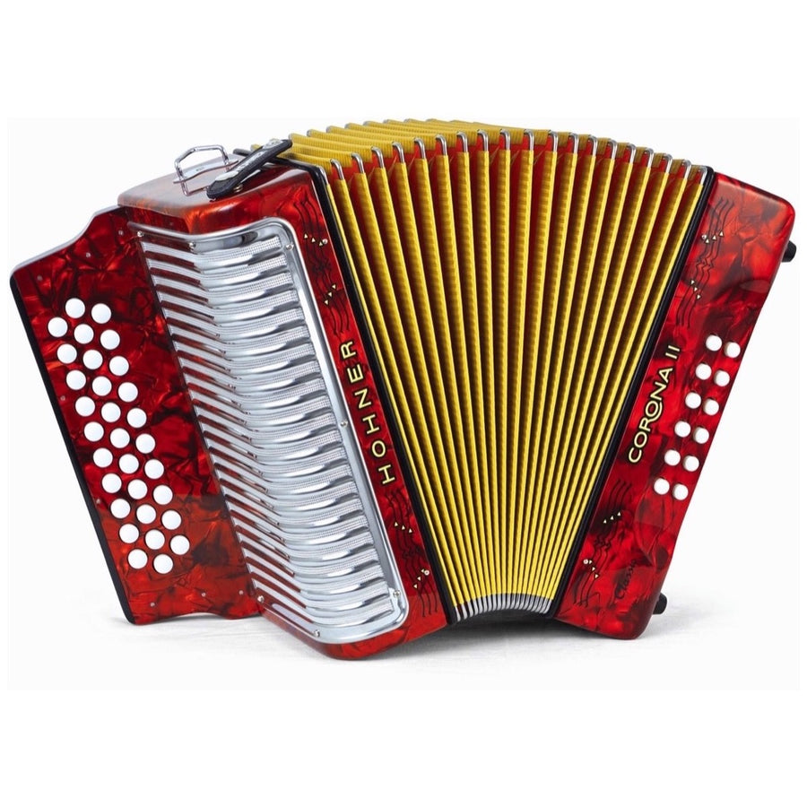 Hohner 3523GR Corona II Classic Accordion, Red