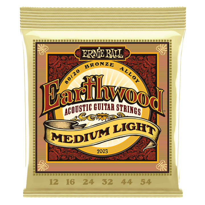 Ernie Ball Earthwood 80/20 Bronze Acoustic Guitar Strings, 2003, 12-54, Medium Light