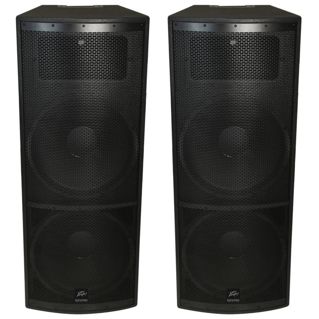 Peavey SP4 II Quasi-3-Way Passive, Unpowered PA Speaker (2000 Watts, 2x15 Inch), Pair