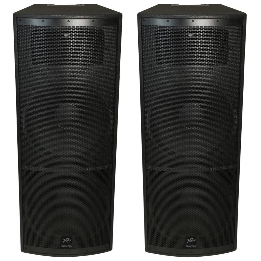 Peavey SP4 II Quasi-3-Way Passive, Unpowered PA Speaker (2000 Watts, 2x15 Inch), Pair