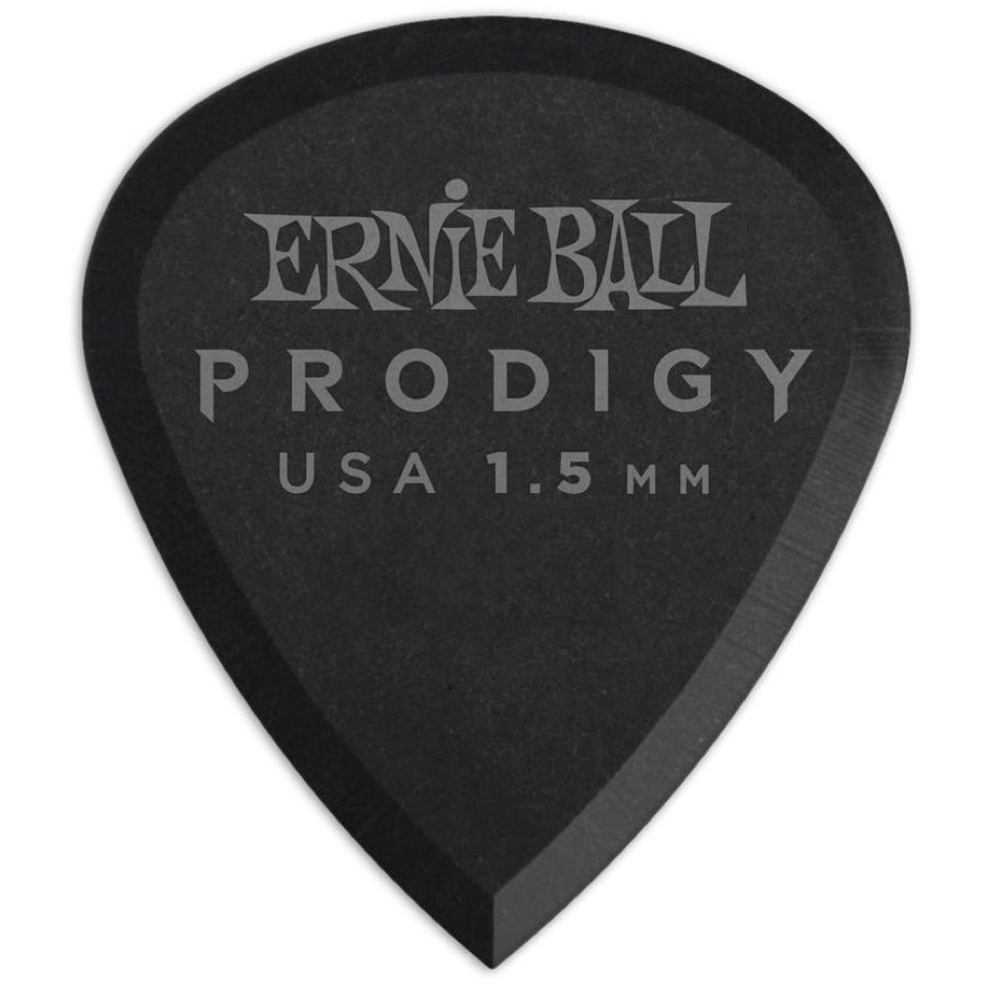 Ernie Ball Prodigy Mini Guitar Picks (6-Pack), Black, 1.5mm