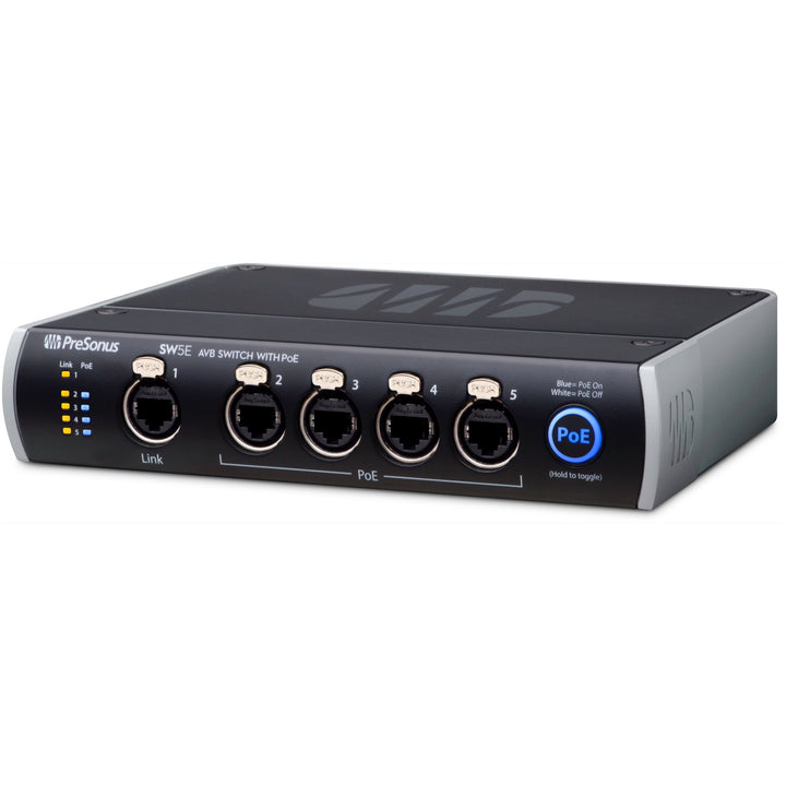 PreSonus SW5E 5-Port AVB Ethernet Switch with PoE