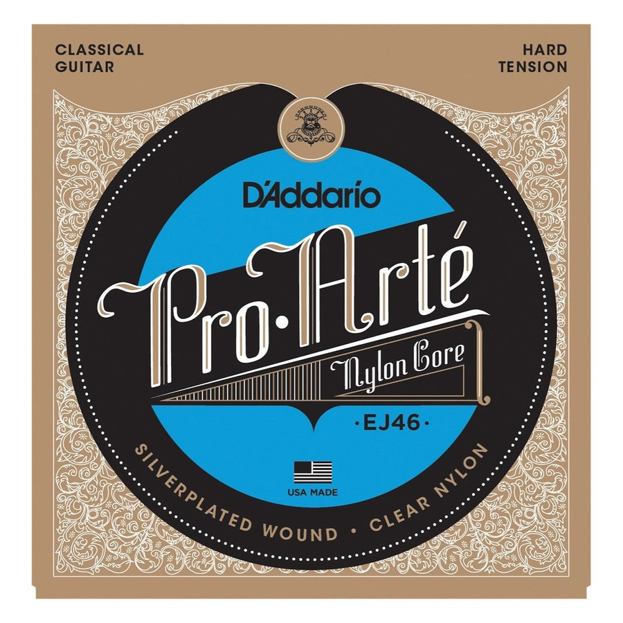 D'Addario Pro Arte Classical Guitar Strings, EJ46, Hard Tension