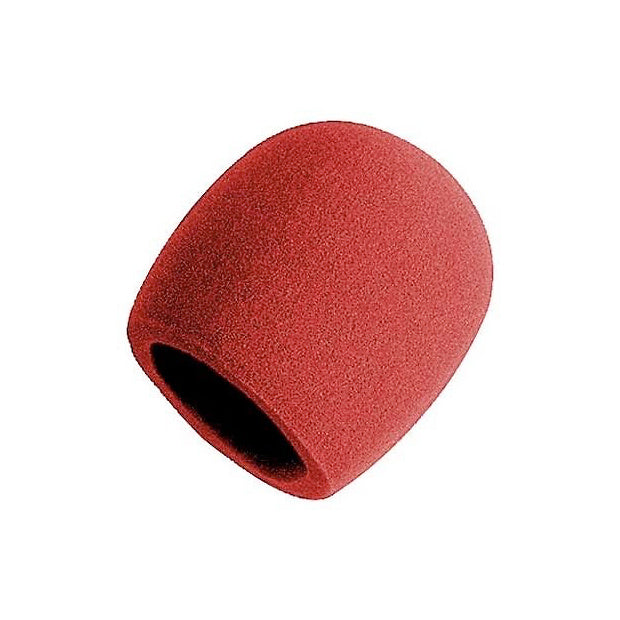 On-Stage Foam Ball-Type Microphone Windscreen, Red