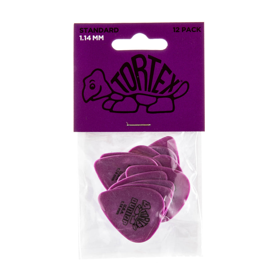 Dunlop Tortex Standard Picks (12-Pack), Purple, 1.14mm