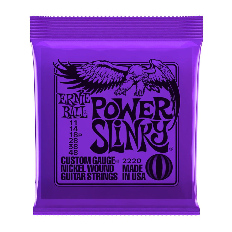 Ernie Ball Power Slinky Nickel Wound Electric Guitar Strings - 11-48 Gauge, 2220, .011.-.048