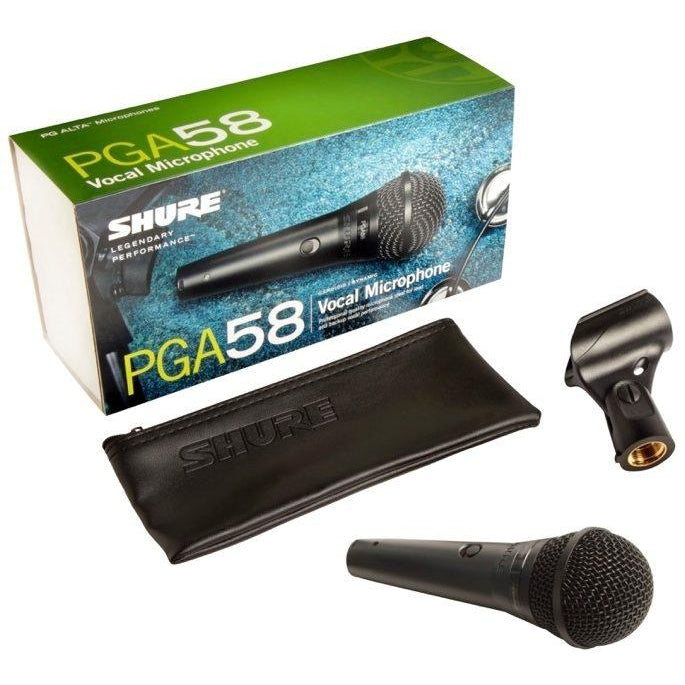 Shure PGA58 Dynamic Vocal Microphone, with 1/4 Inch Cable