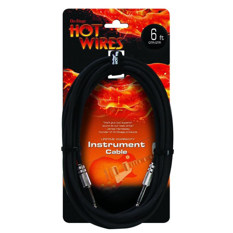 Hot Wires Guitar Instrument Cable, 6 Foot