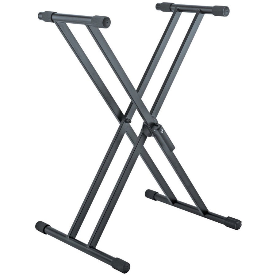 K&M 18990 Rick Double X Keyboard Stand, Black