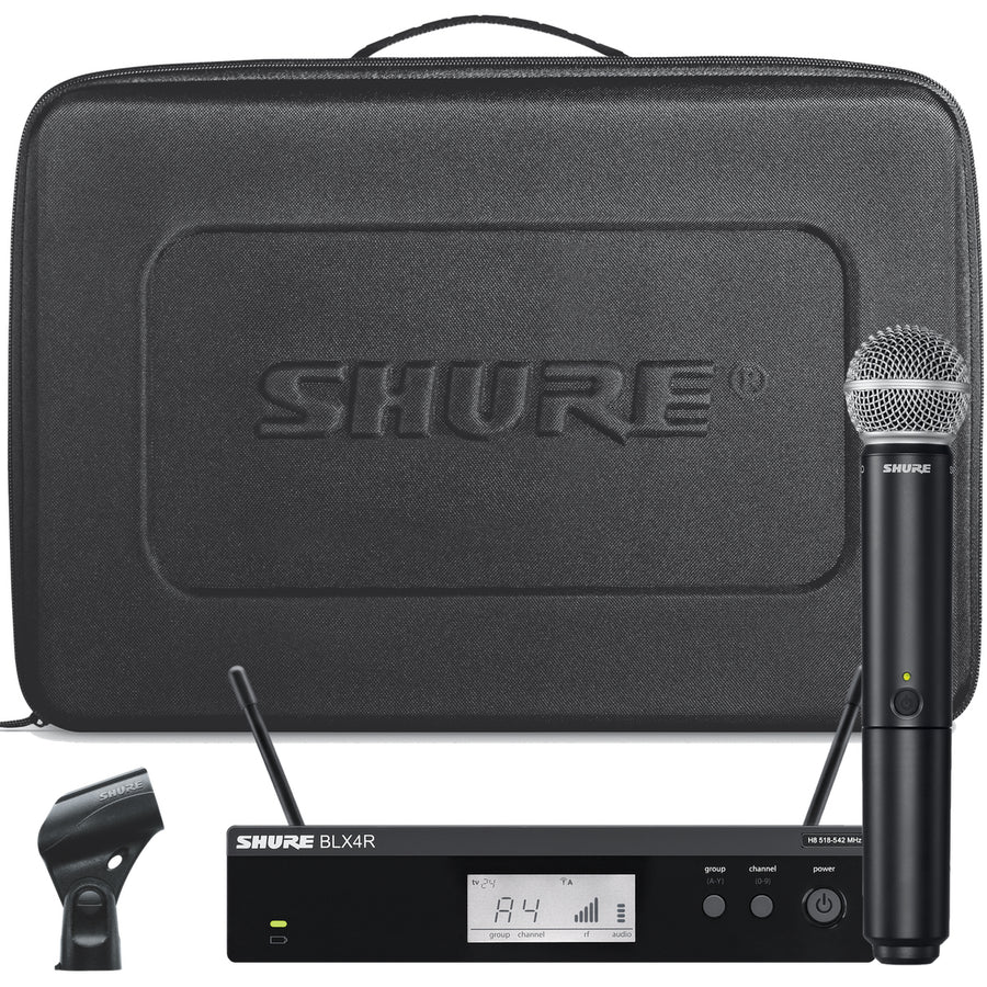 Shure BLX24R/SM58 Handheld Wireless SM58 Microphone System, Band H10 (542-572 MHz)