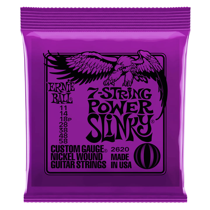 Ernie Ball Power Slinky 7-String Nickel Wound Electric Guitar Strings - 11-58 Gauge