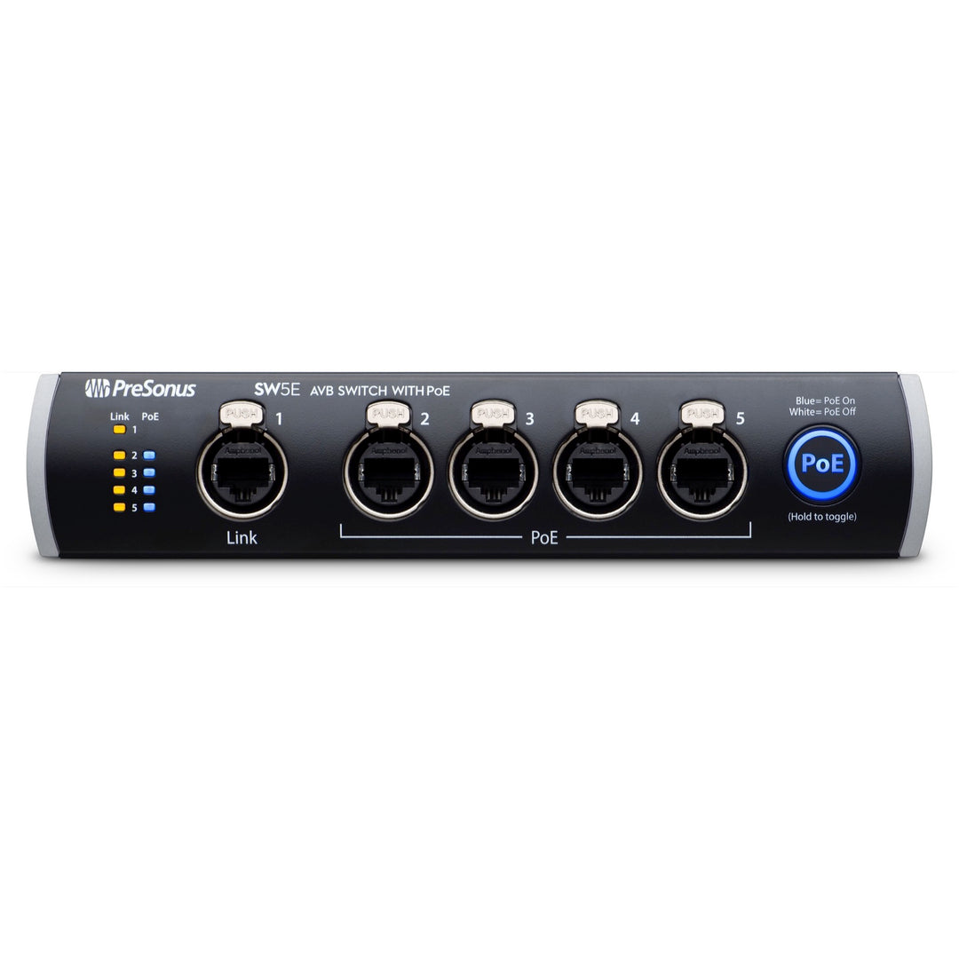 PreSonus SW5E 5-Port AVB Ethernet Switch with PoE