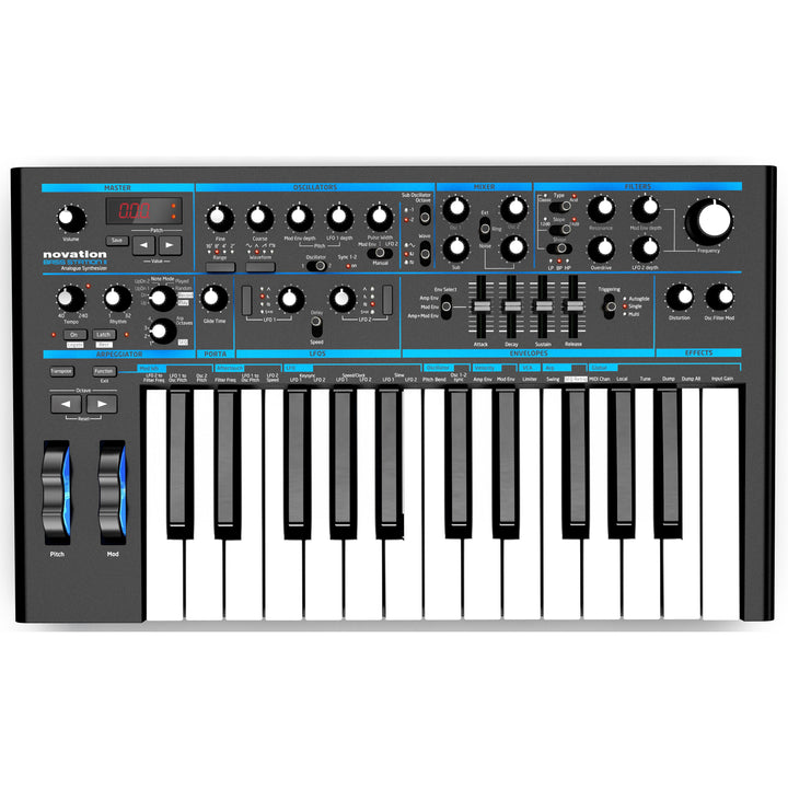 Novation Bass Station II Analog Synthesizer Keyboard, 25-Key