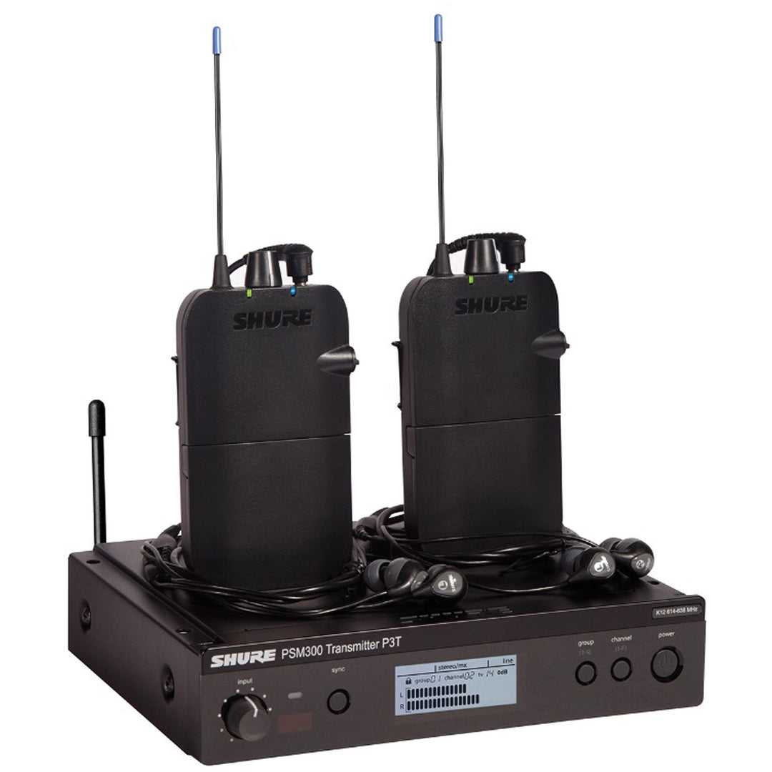 Shure PSM 300 Twin Pack IEM Wireless In-Ear Monitor System with SE112 Earphones, Band H20 (518.200 - 541.800 MHz)