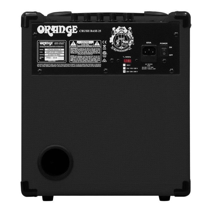 Orange Crush Bass 25 Bass Combo Amplifier (25 Watts, 1x8 Inch), Black