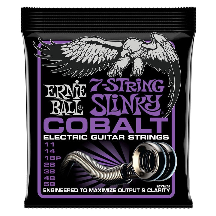 Ernie Ball Power Slinky Cobalt 7-String Electric Guitar Strings - 11-58 Gauge