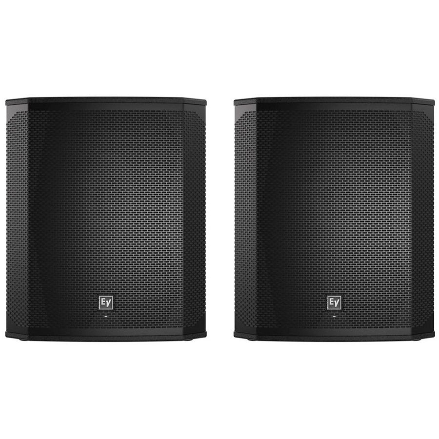 Electro-Voice ELX200-18SP Powered Subwoofer Speaker (1200 Watts), Black, Pair