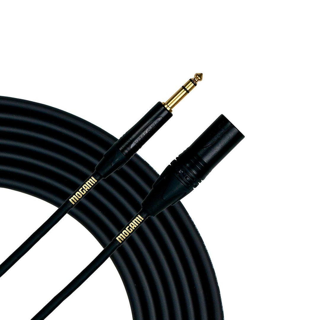 Mogami Gold 1/4 Inch TRS to XLR Male Cable, TRSXLRM-15, 15 Foot