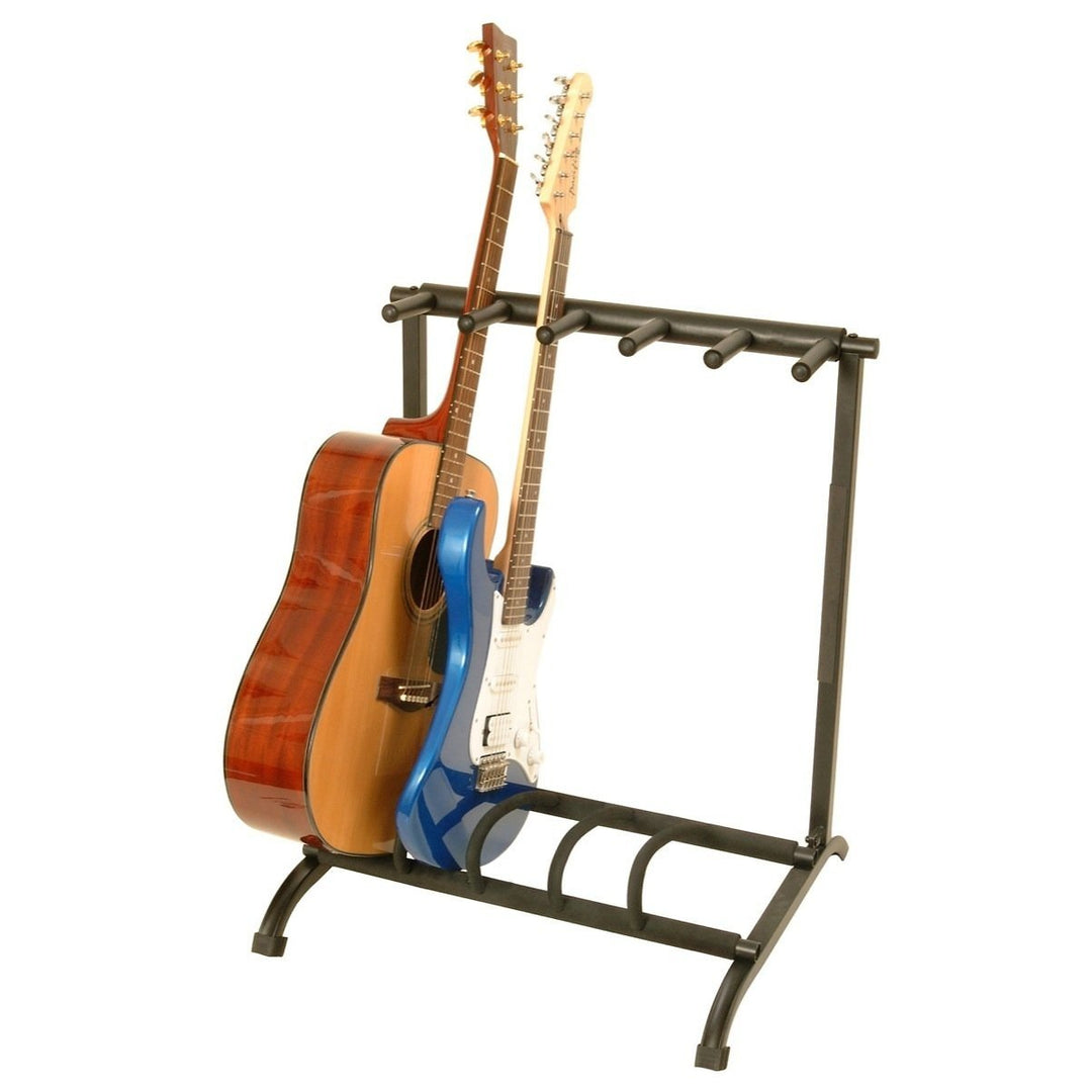 On-Stage GS7561 Foldable Multi-Guitar Stand, 5-Space