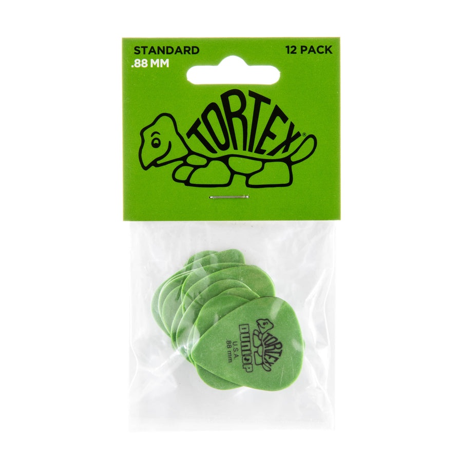 Dunlop Tortex Standard Picks (12-Pack), Green, .88mm