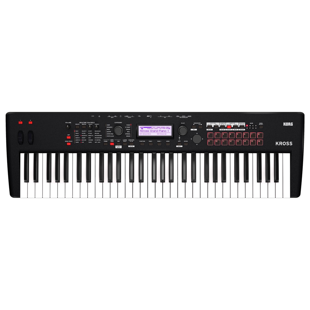 Korg KROSS 2 Keyboard Synthesizer Workstation, 61-Key, Black