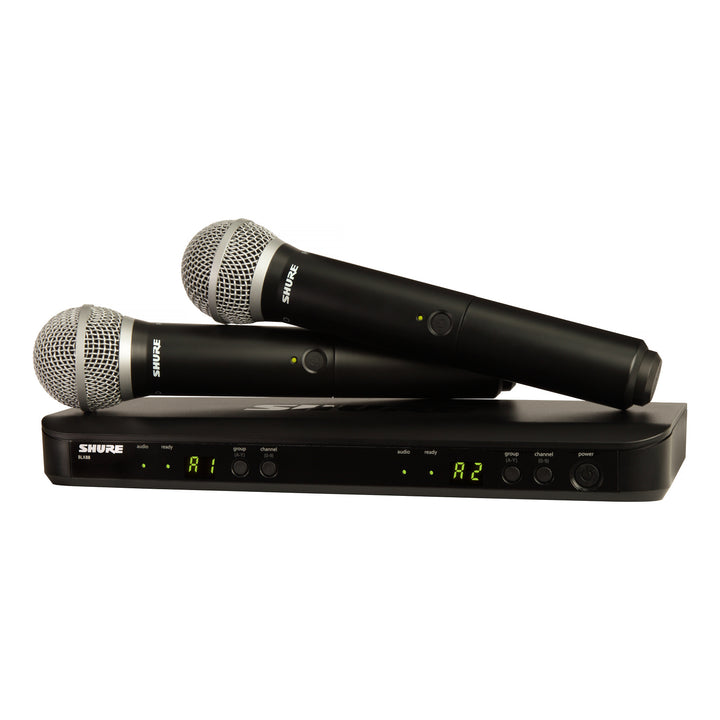 Shure BLX288/PG58 Dual Handheld Wireless PG58 Microphone System, Band H10 (542-572 MHz)