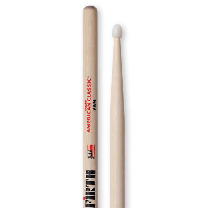 Vic Firth American Classic 7A Drumsticks, Nylon Tip, Pair