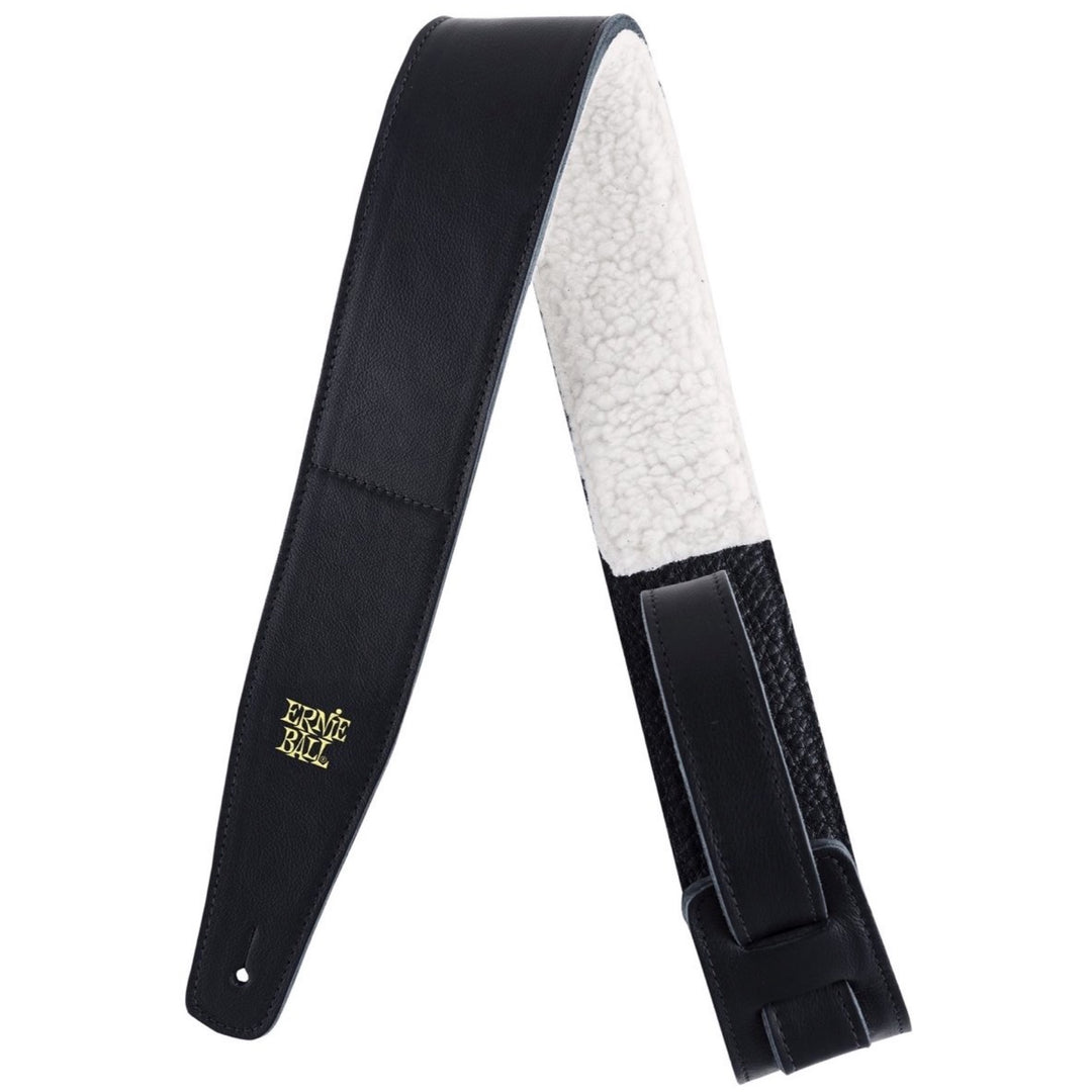 Ernie Ball Padded Leather Guitar Strap, Black