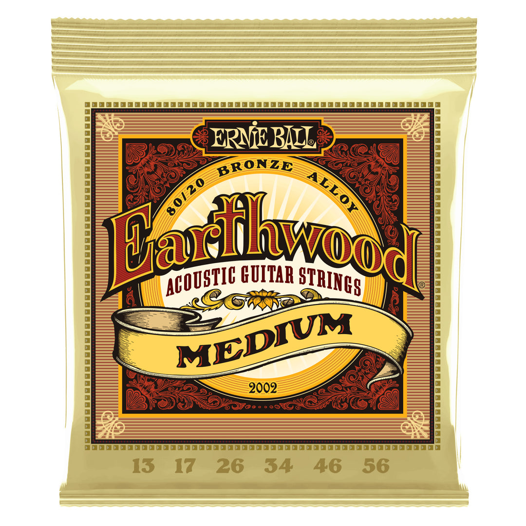 Ernie Ball Earthwood 80/20 Bronze Acoustic Guitar Strings, 2002, 13-56, Medium