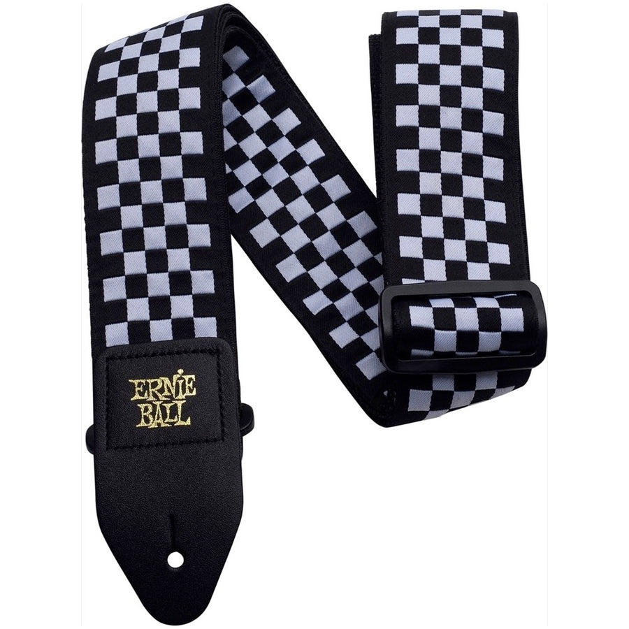 Ernie Ball Jacquard Guitar Strap, Black/White