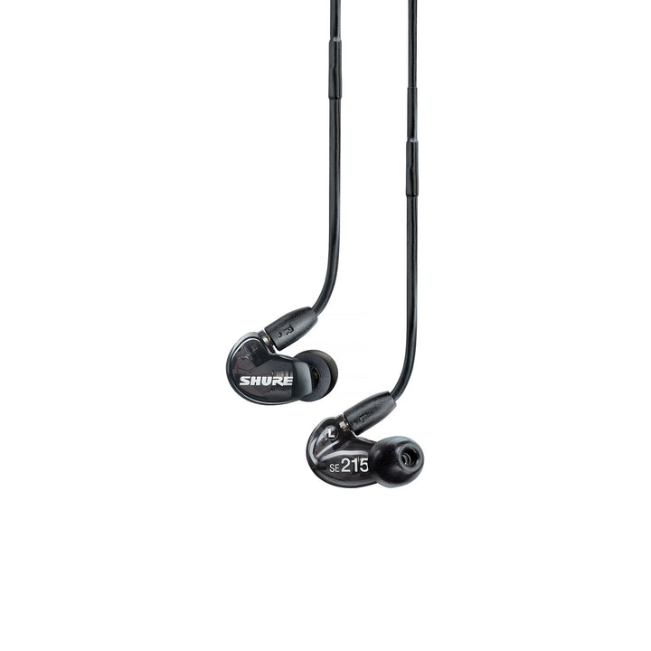 Shure SE215 Sound Isolating Earphones, Transparent Black