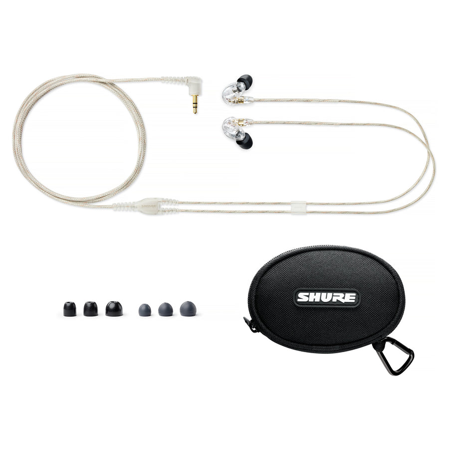 Shure SE215 Sound Isolating Earphones, Clear